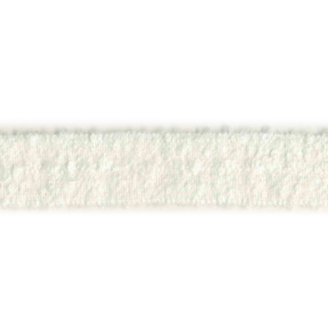 Strikket folde elastik, hvid