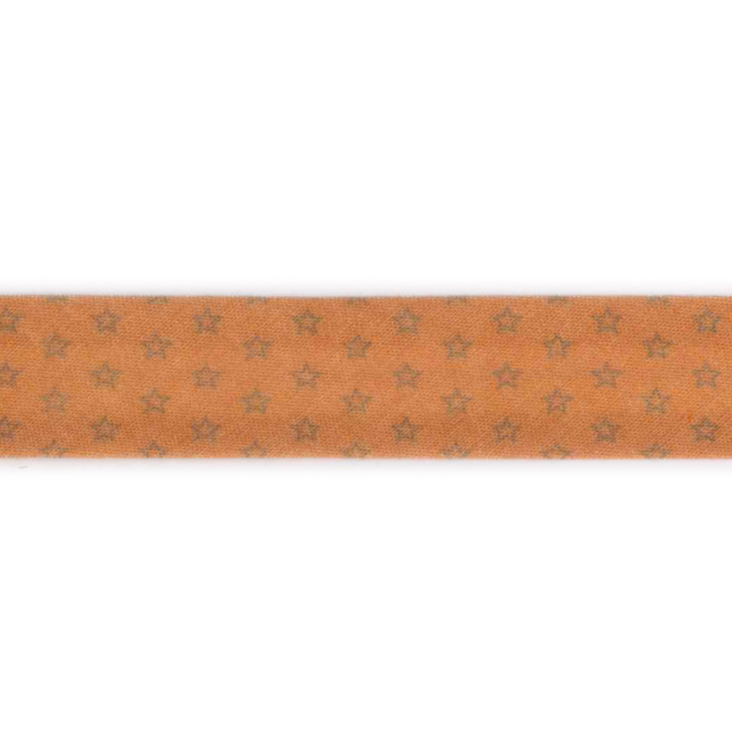 Skråbånd med stjerne print, orange