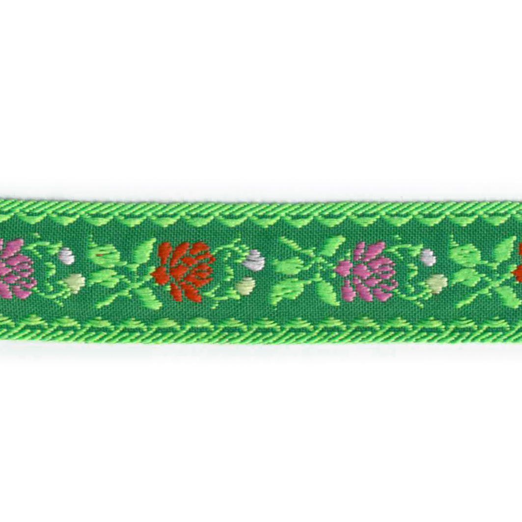 Jacquard bånd, grøn