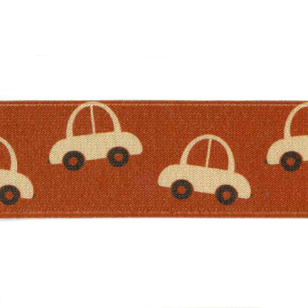 Elastik m/tryk, biler, rød