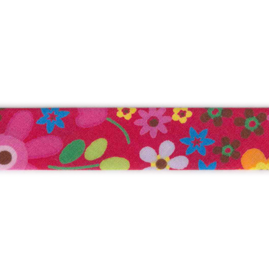 Poplin blomster, skråbånd