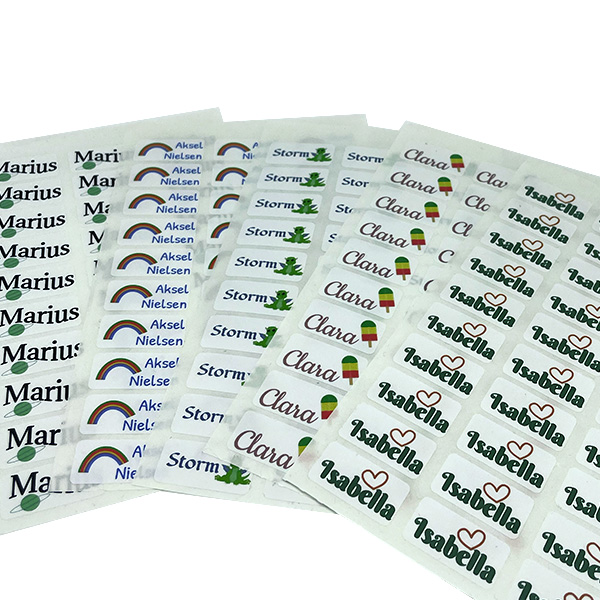 Navnelapper (etiketter), design selv, ark á 30 stk.