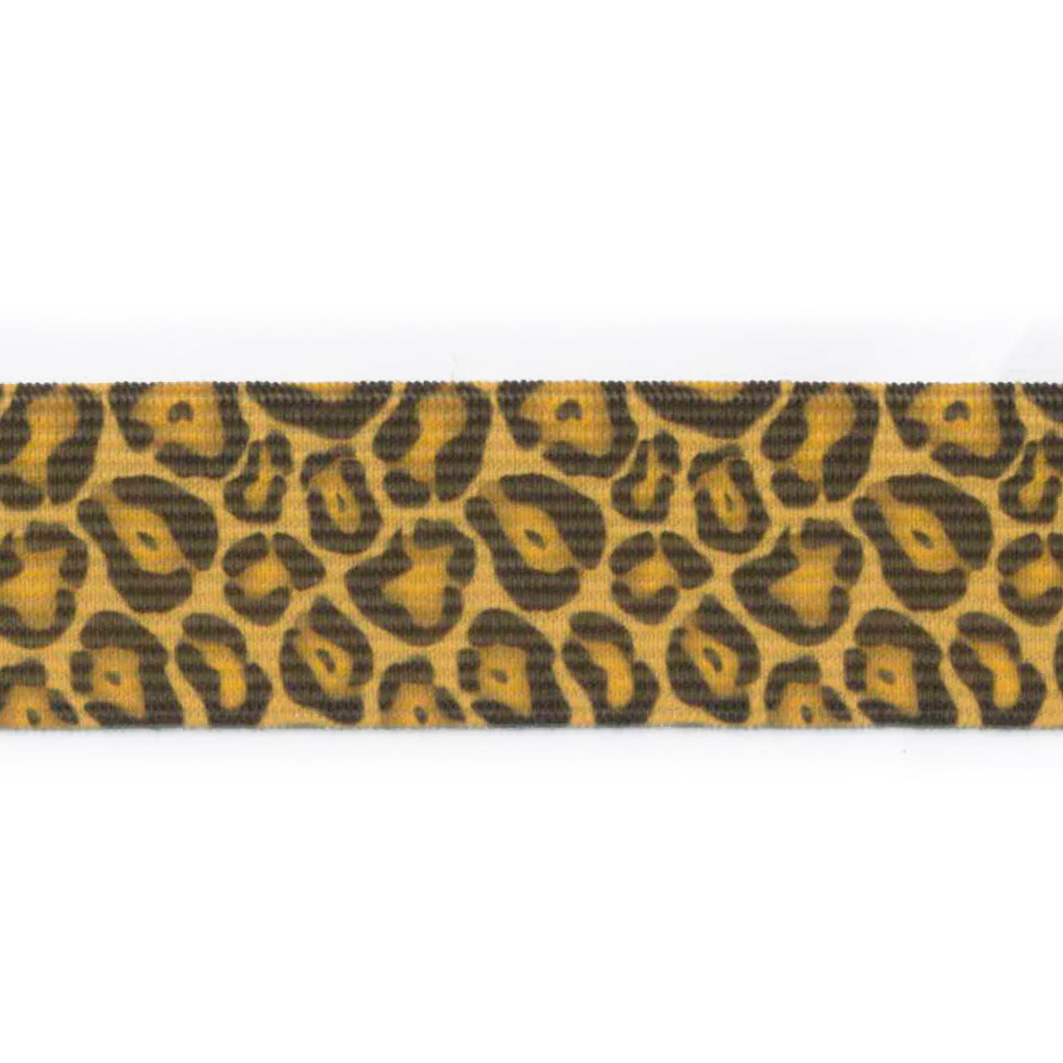 Elastik m/tryk dyreprint, brun