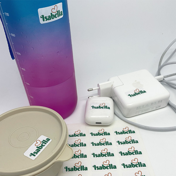 Navnelapper (etiketter), design selv, ark á 30 stk.