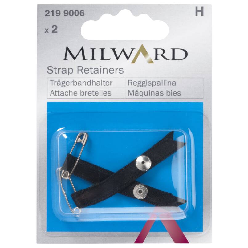 BH-remme holder m/sikkerhedsnål, sort