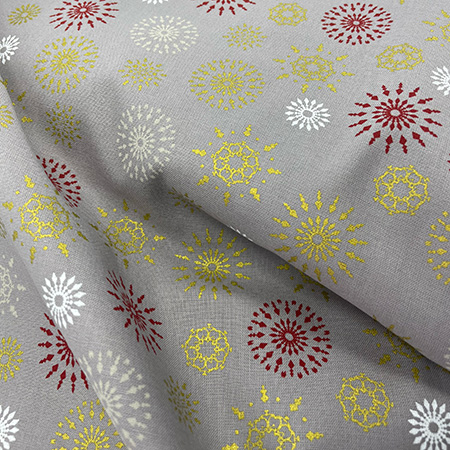 Poplin julemotiv 1350 mm, grå