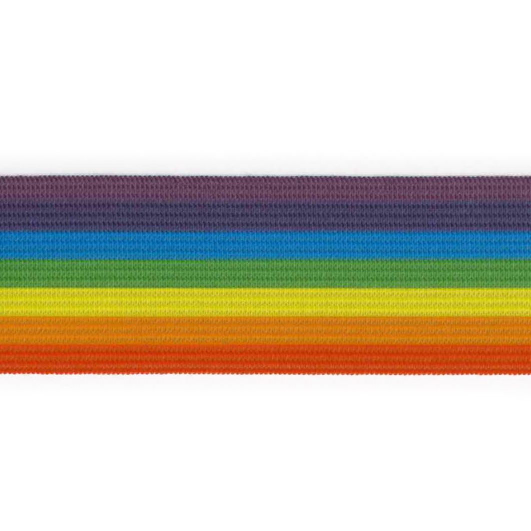 Elastik m/tryk regnbue