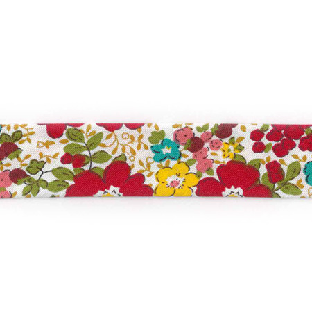 Poplin Blomster, skråbånd