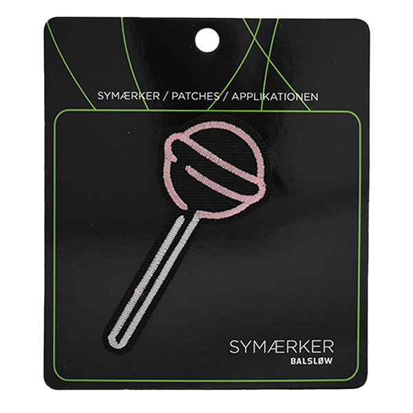 Strygemærke m/Slikkepind, 35x75 mm