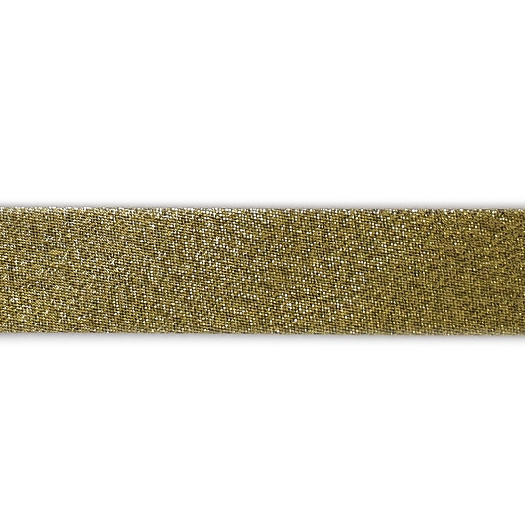 Lurex skråbånd, guld 