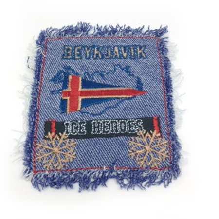 Strygemærke Reykjavik, 114x119 mm
