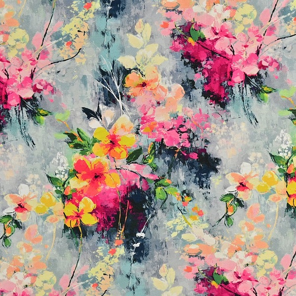 Bambus jersey med blomster