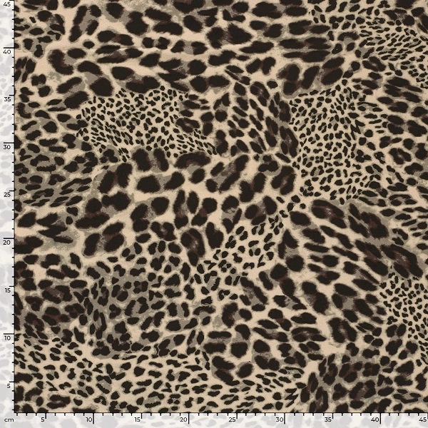Viscose jersey med leopardprint