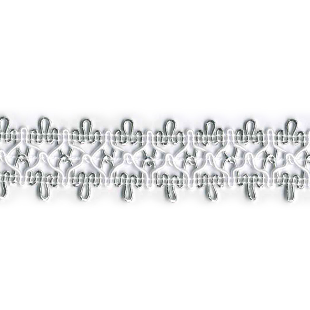 Blonde bånd m/lurex, sølv