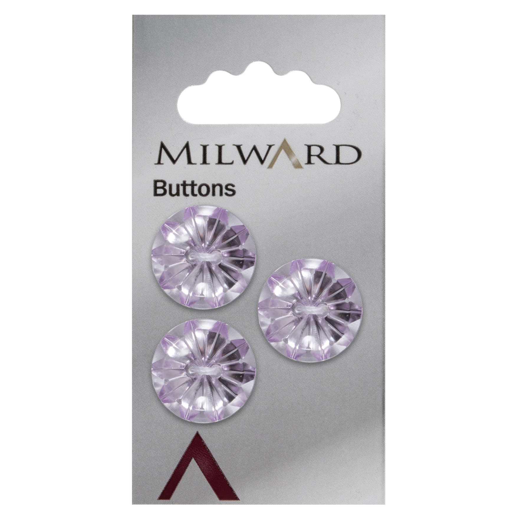 Knapper, blomst, lilla, 17 mm (00409)