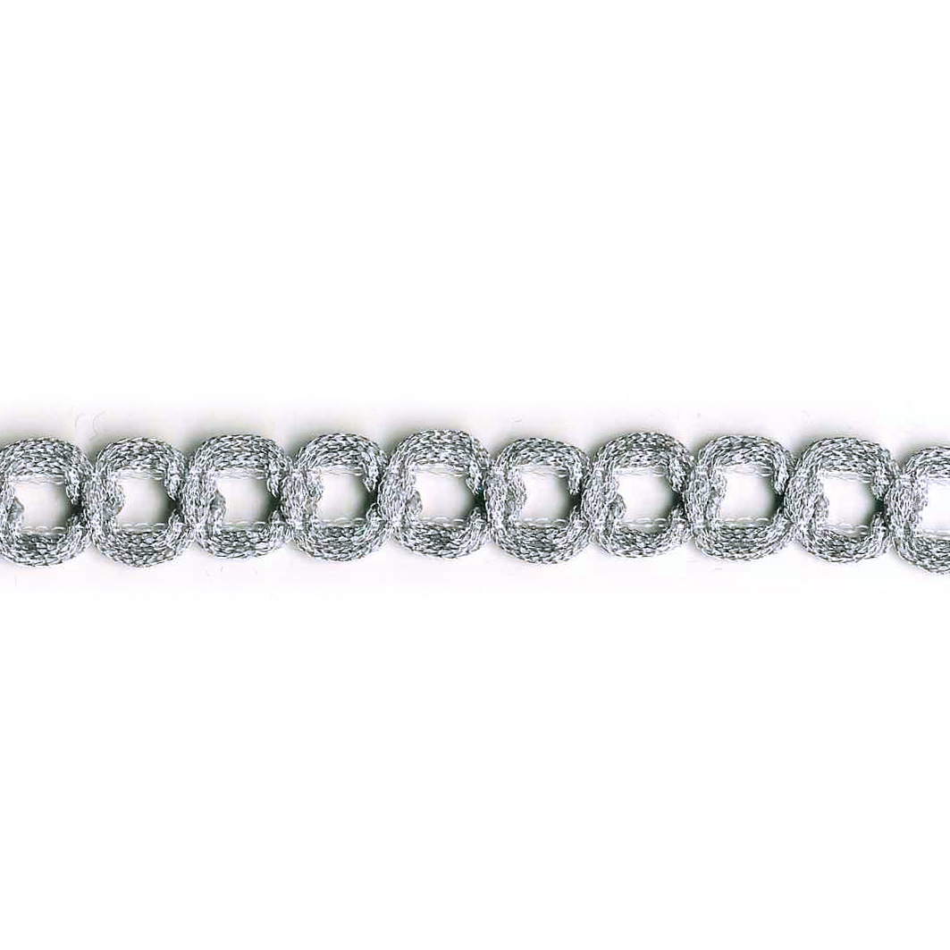 Blonde bånd m/lurex, sølv