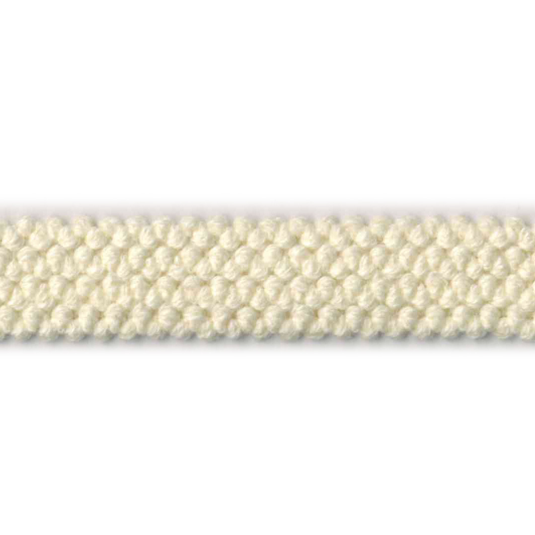 Elastisk strikket bånd, beige