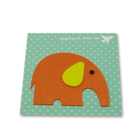 Strygemærke med elefant, 88x69 mm