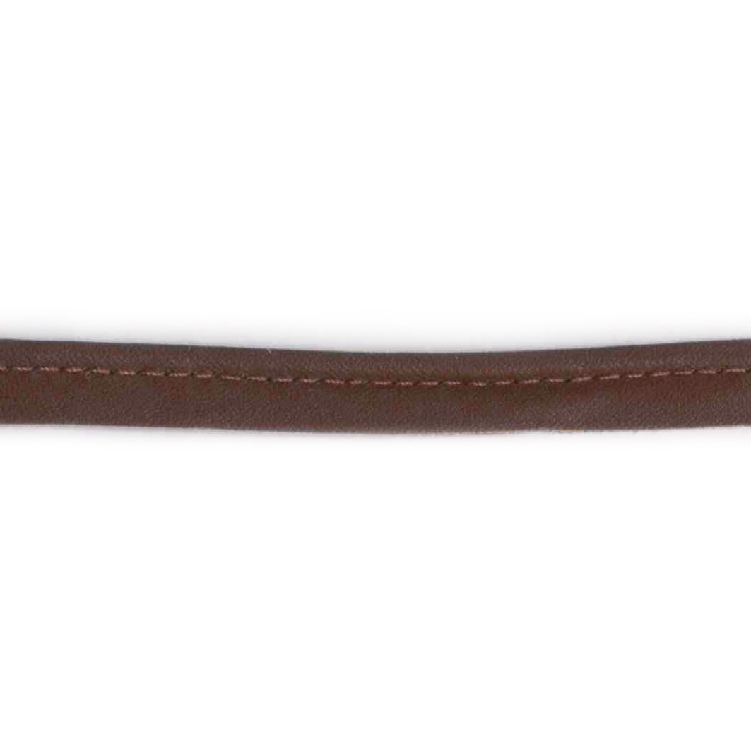 Læder (imiteret) piping , mørke brun