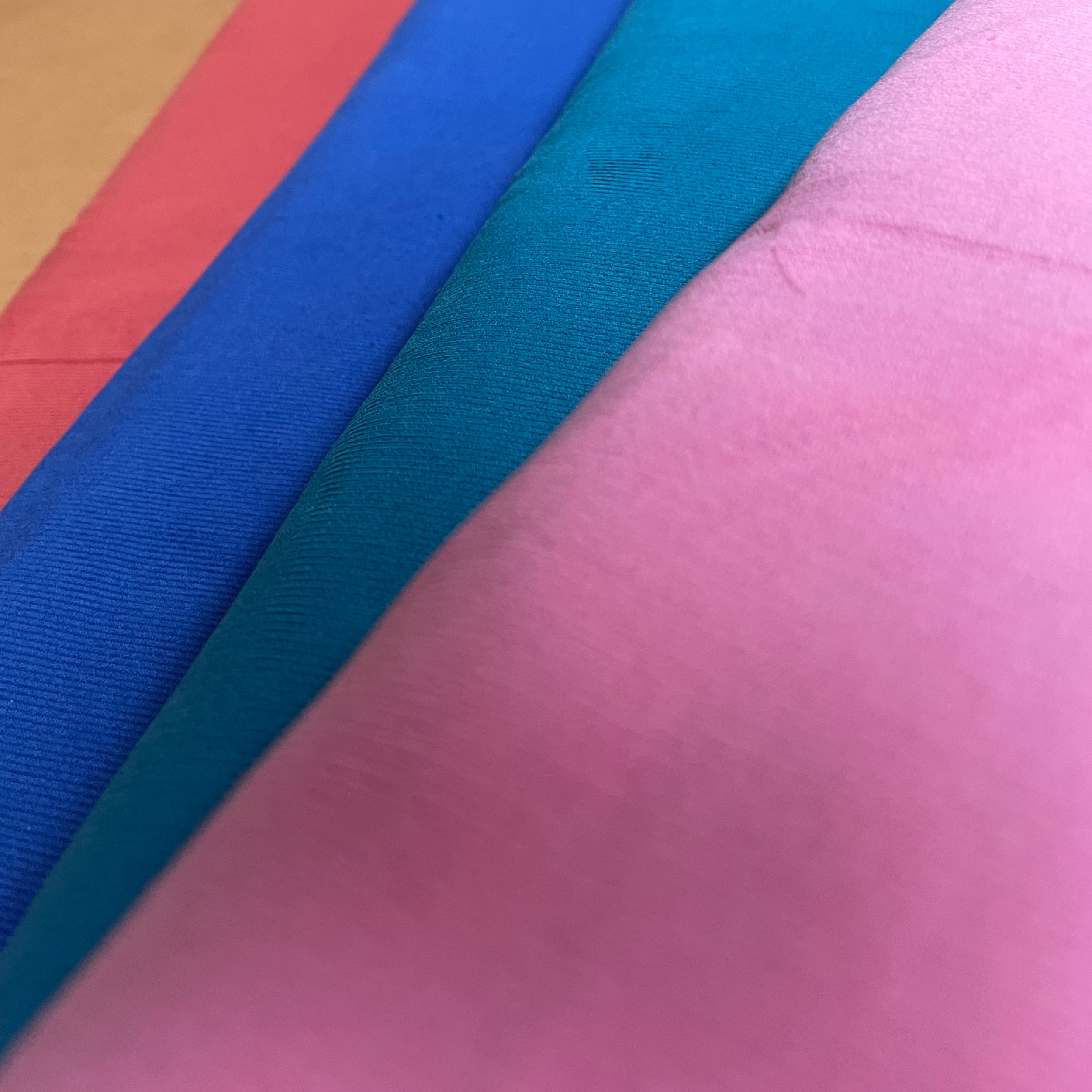 Babyfløjl stof, metervare, kongeblå