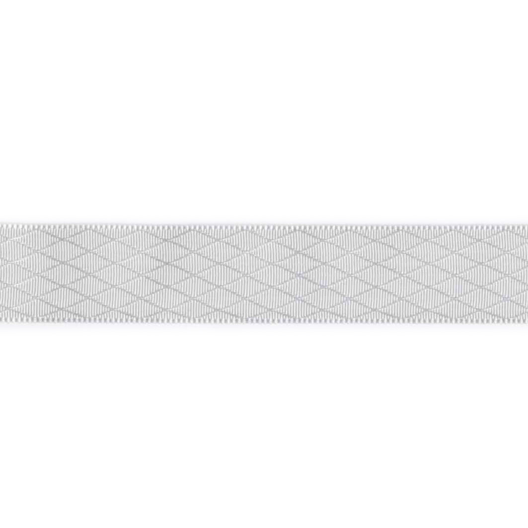 Dekorationsbånd rombe, satin, 16mm, sølv