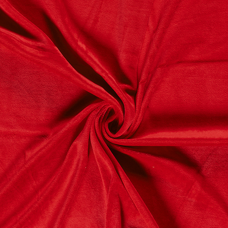 Velour, ensfarvet 1500 mm, rød