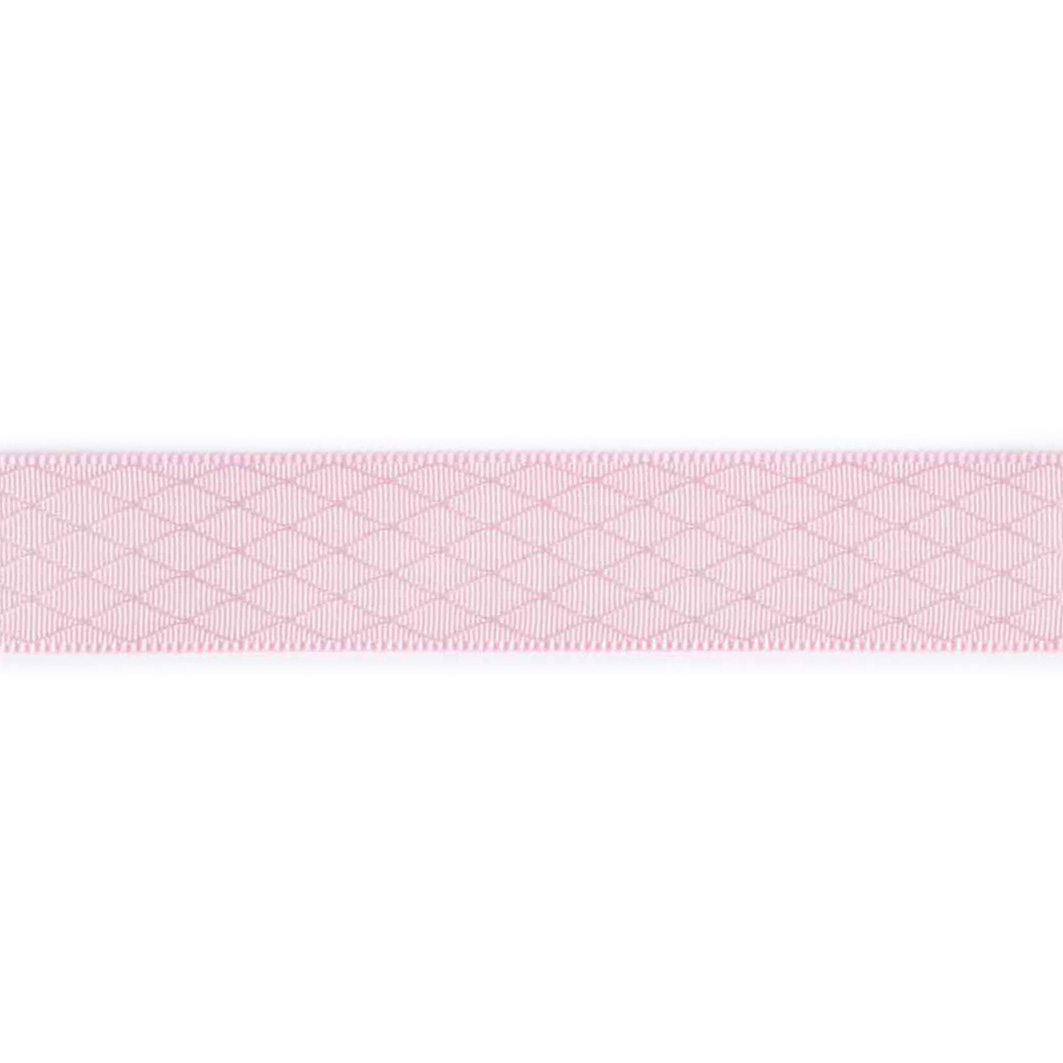 Dekorationsbånd rombe, satin, 16mm, lyserød