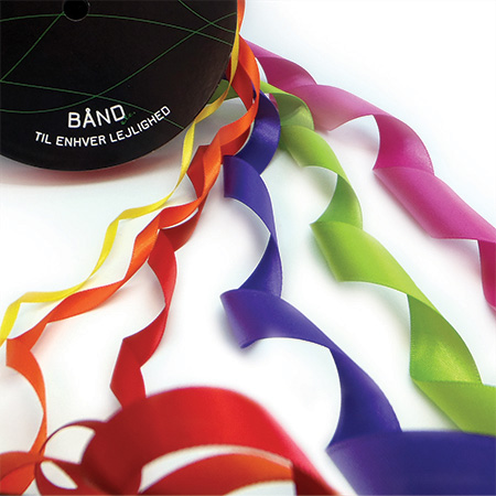 Satin bånd 15mm med eget design, etfarvet (folietryk), 5 meter,