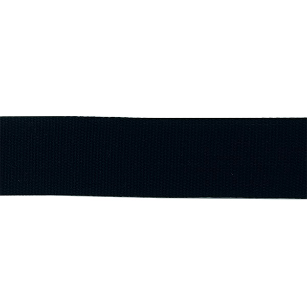 Taskebånd i 100% bomuld, 50 mm. sort