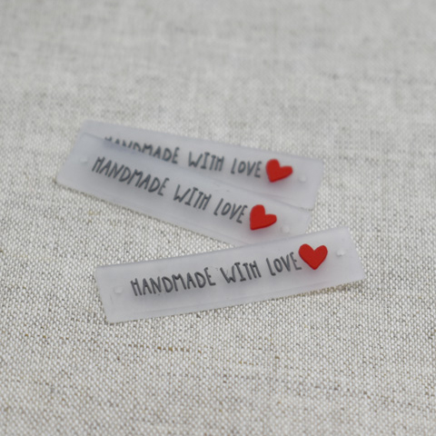 Silikone label, Handmade, 10x40 mm