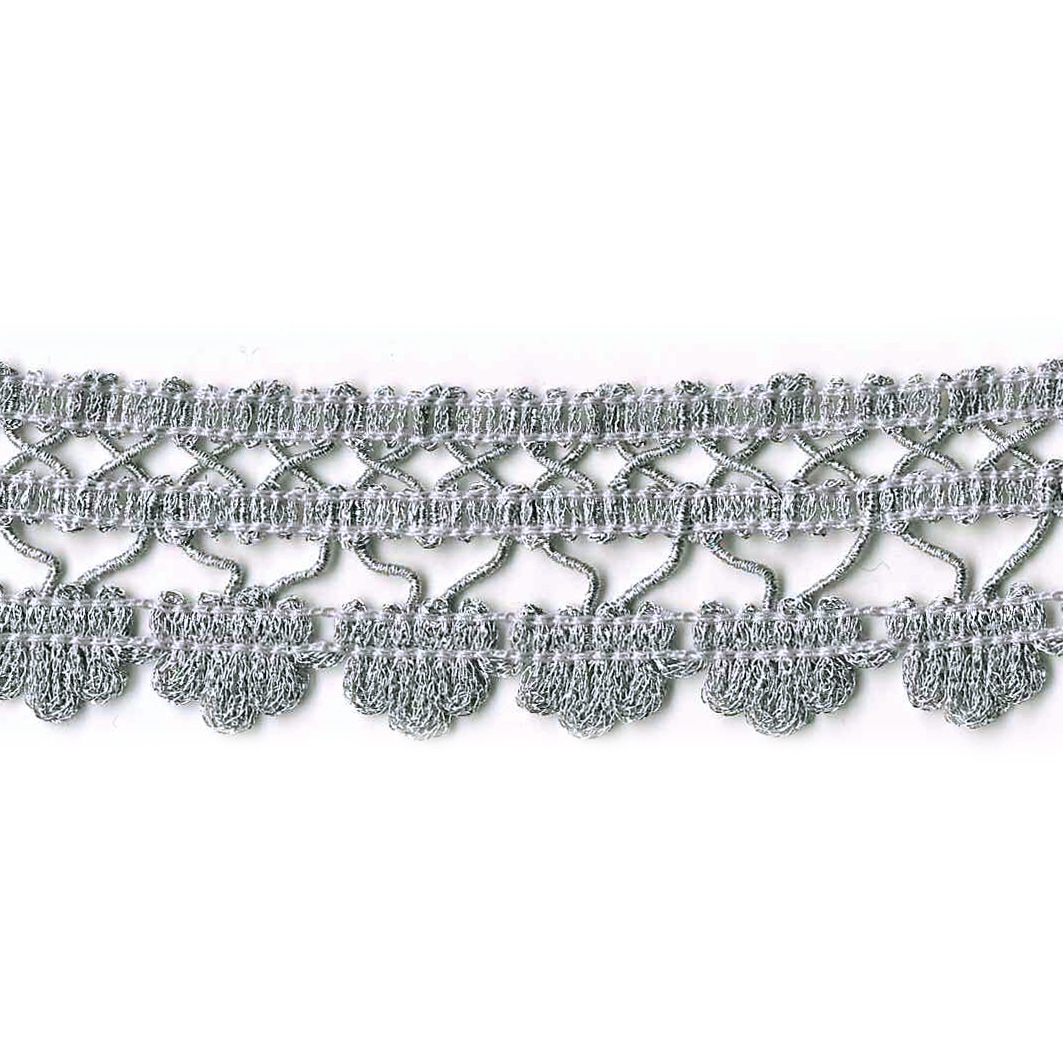 Blonde bånd m/lurex, sølv