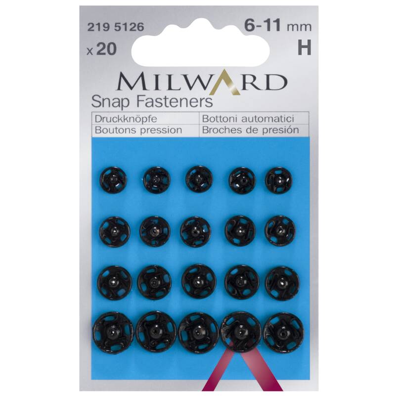 Tryklås, sort, 6-11 mm (2195126)