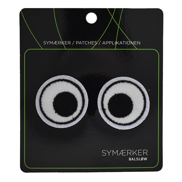 Strygemærke m/Øjne, 34x34 mm