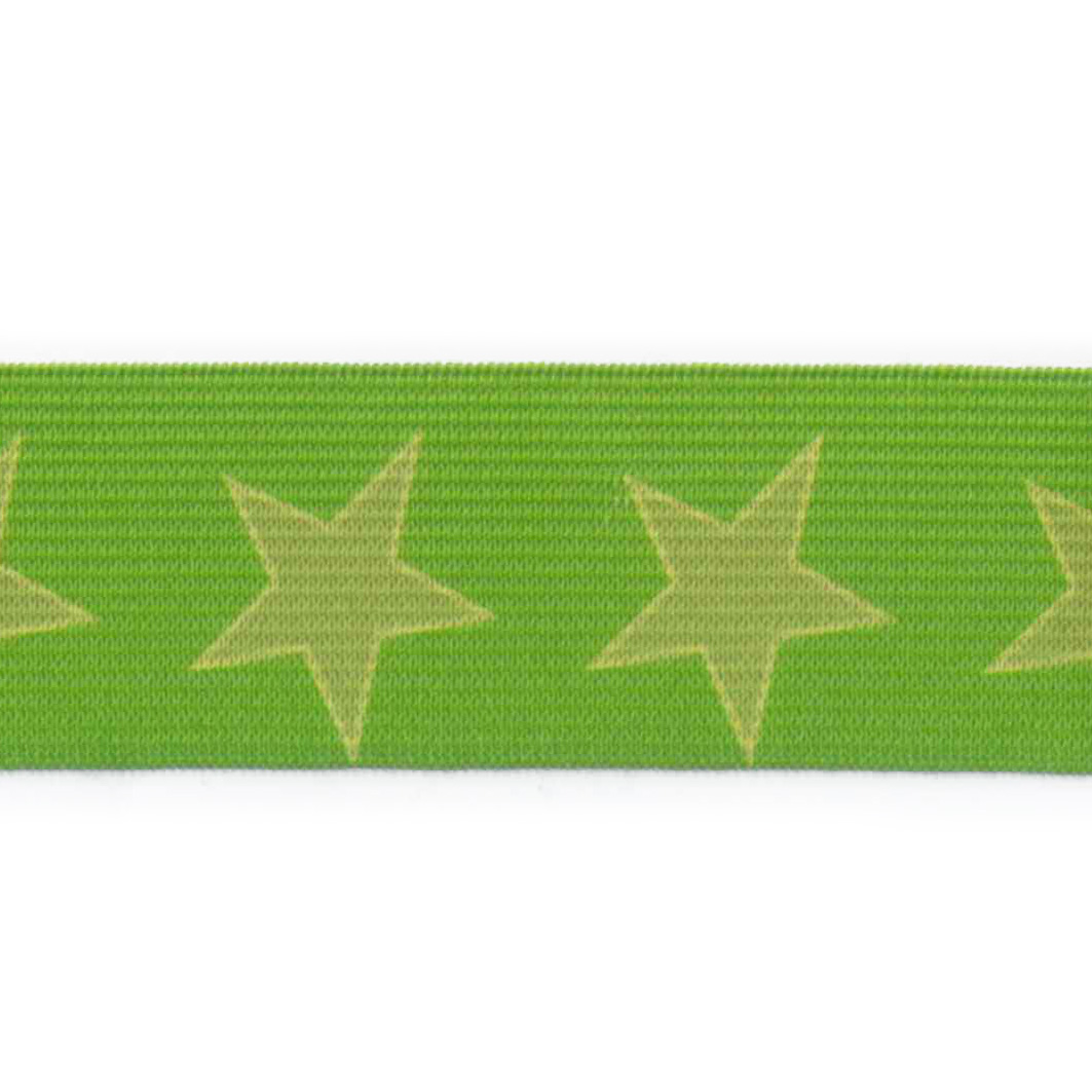 Elastik m/tryk stjerner, grøn