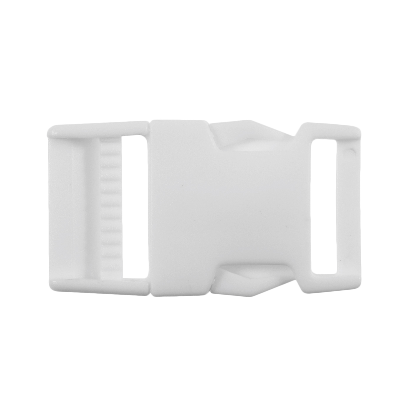 Hvid spænde sæt, polyester, 25 mm (01123)