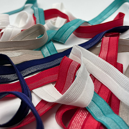 Folde elastik m/lurex, brun