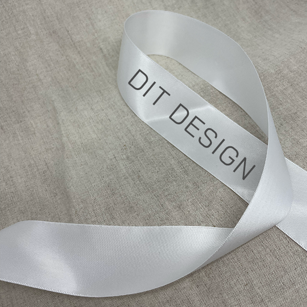 Satin bånd med eget design, flerfarvet (fotoprint), 5 meter, 38 mm