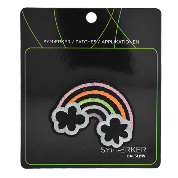 Strygemærke m/Regnbue, 57x42 mm