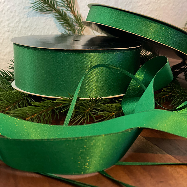 Dekorationsbånd, 16 mm, grøn