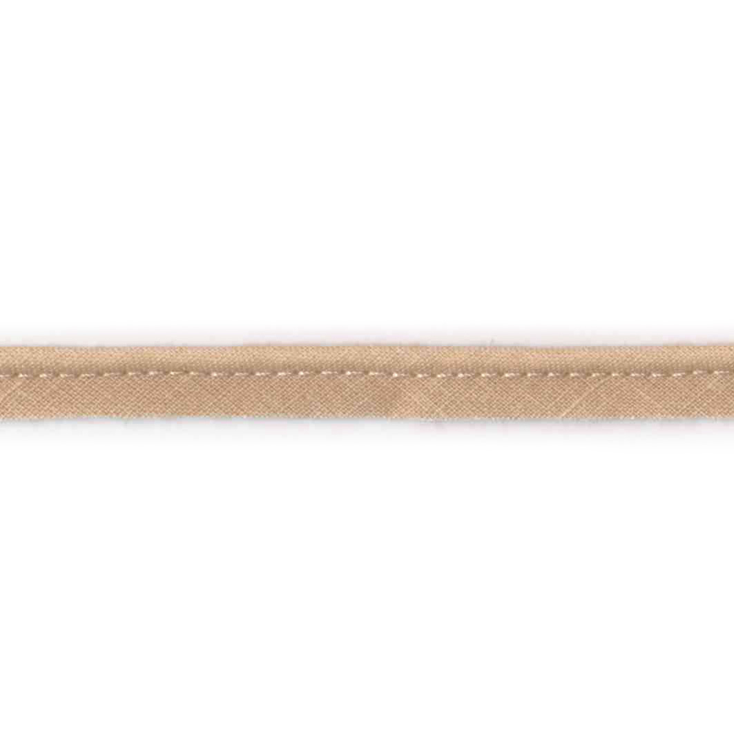 Bomuld piping, mørk beige
