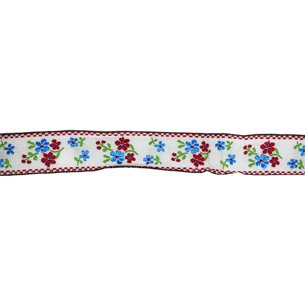 Jacquard bånd, 25 mm, rød