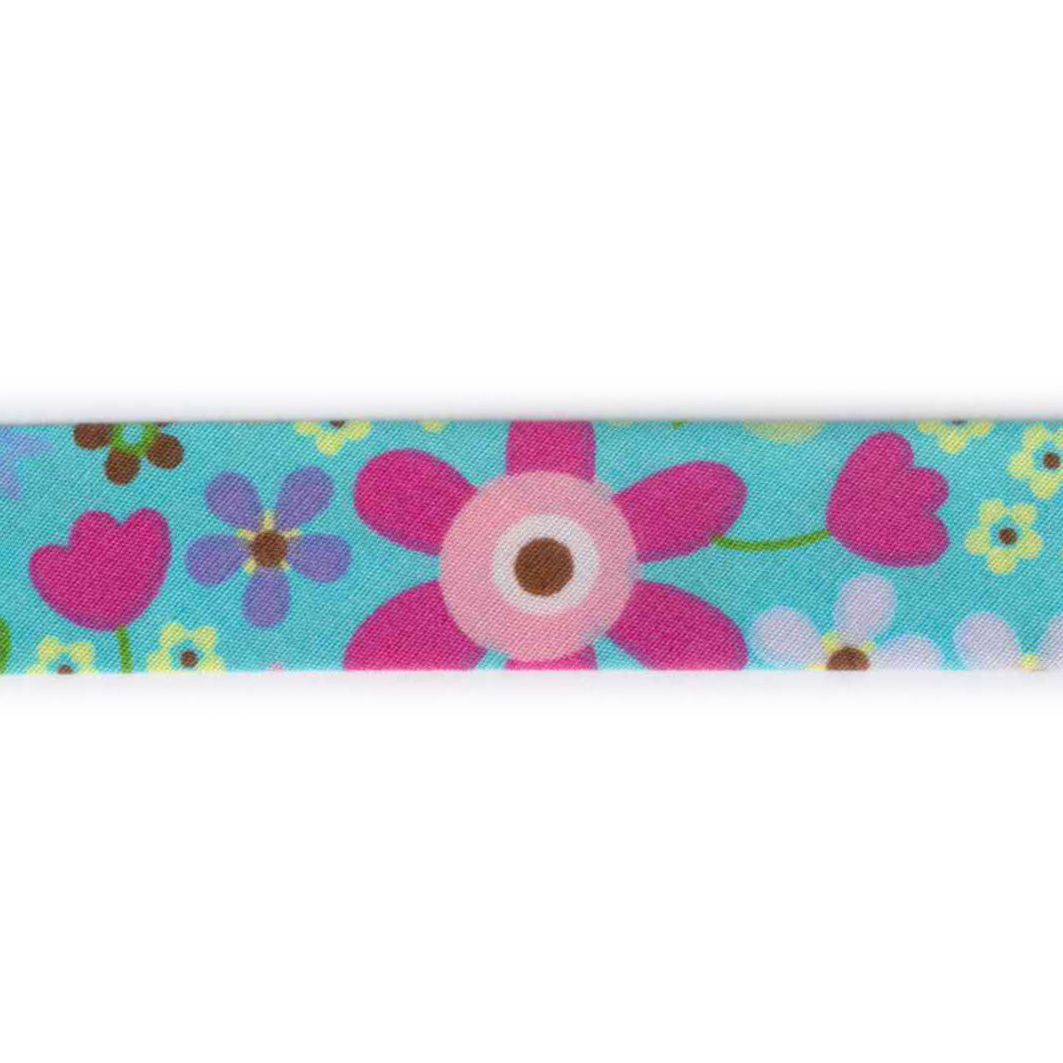 Poplin blomster, skråbånd