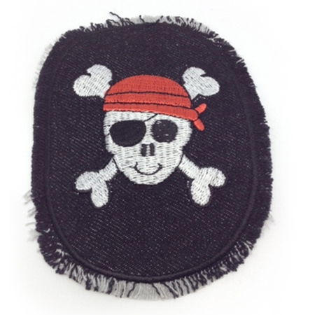 Strygemærke pirat, 86x116 mm