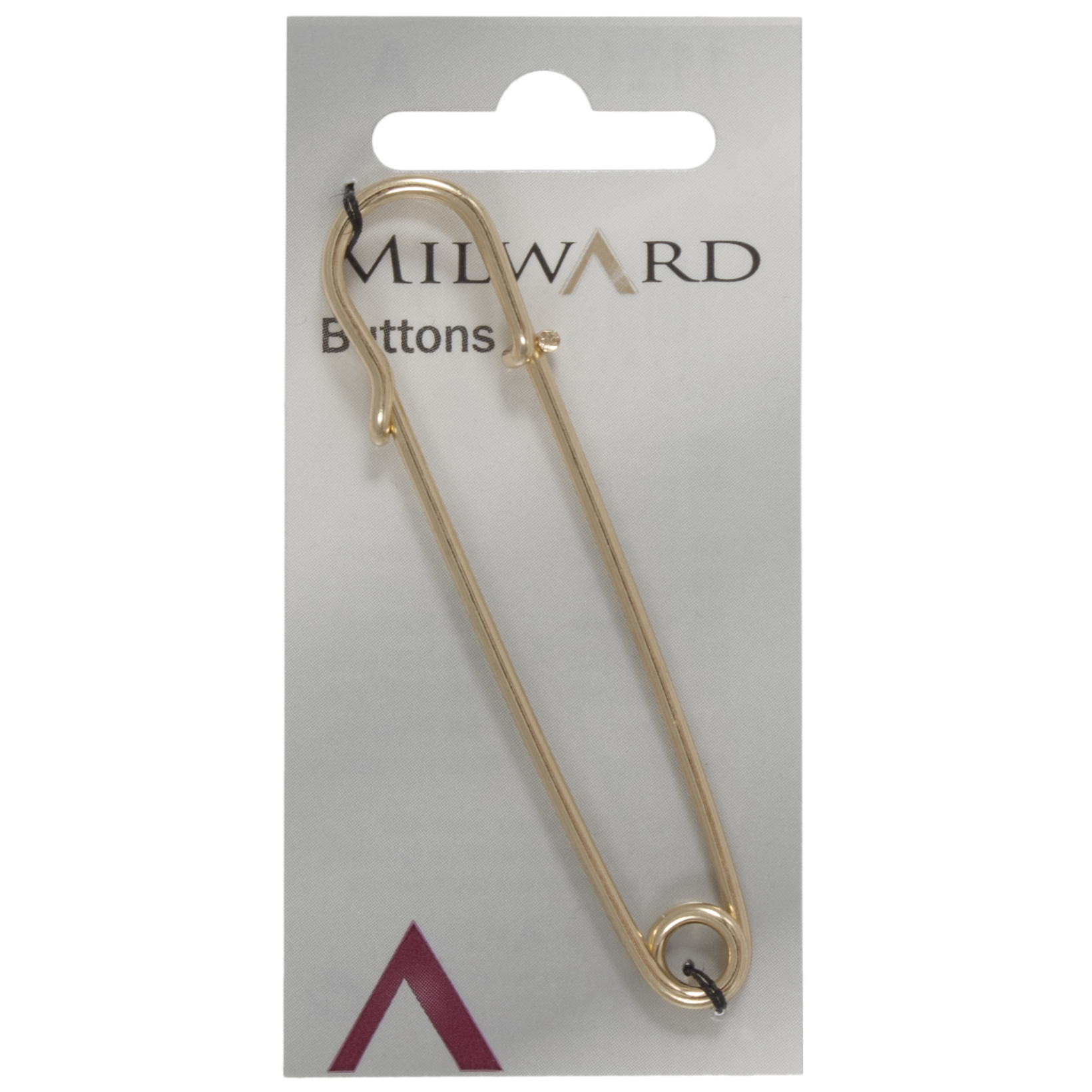 Knapper, guld (imit) pin, 76 mm (01121)