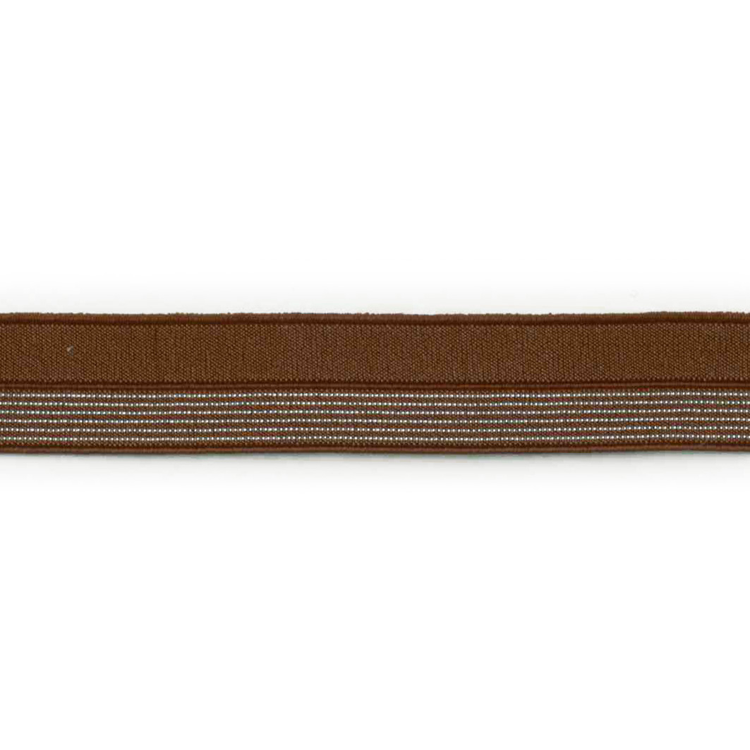 Folde elastik m/lurex, brun
