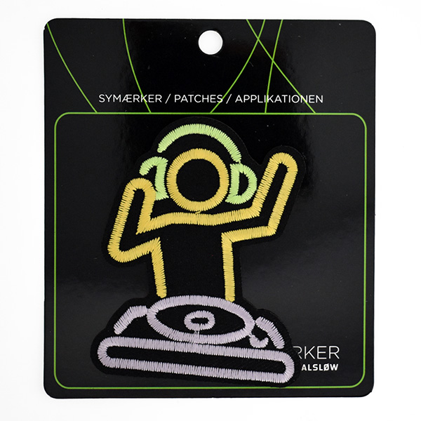 Strygemærke m/DJ, 56x74 mm