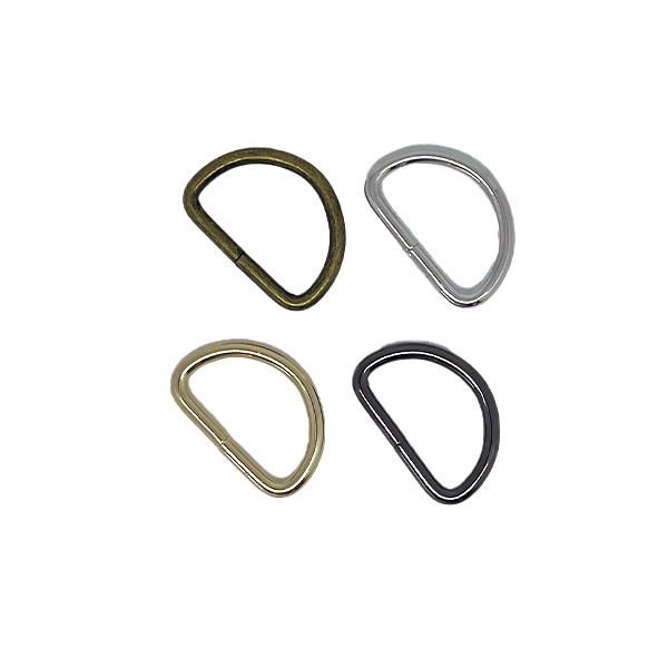 Spænde, D-ring, 38 mm, sølv 